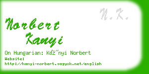norbert kanyi business card